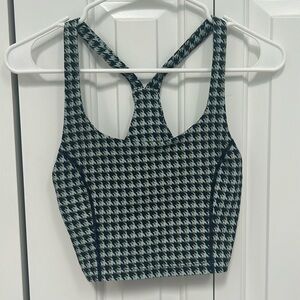 The Upside XS Tank Top Navy/Green/Blue Houndstooth Pattern